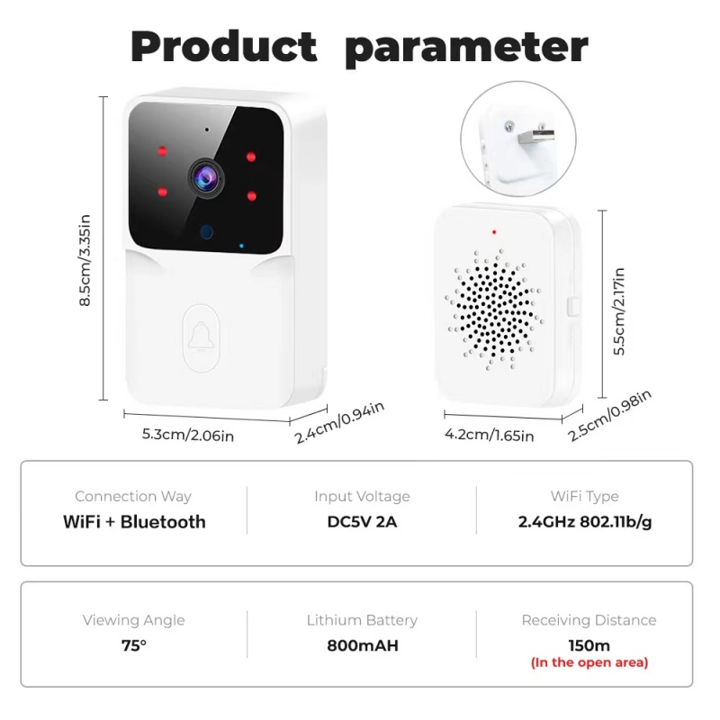Doorbell Video Low-Power WiFi  - Power Tools Video 리뷰 및 가격