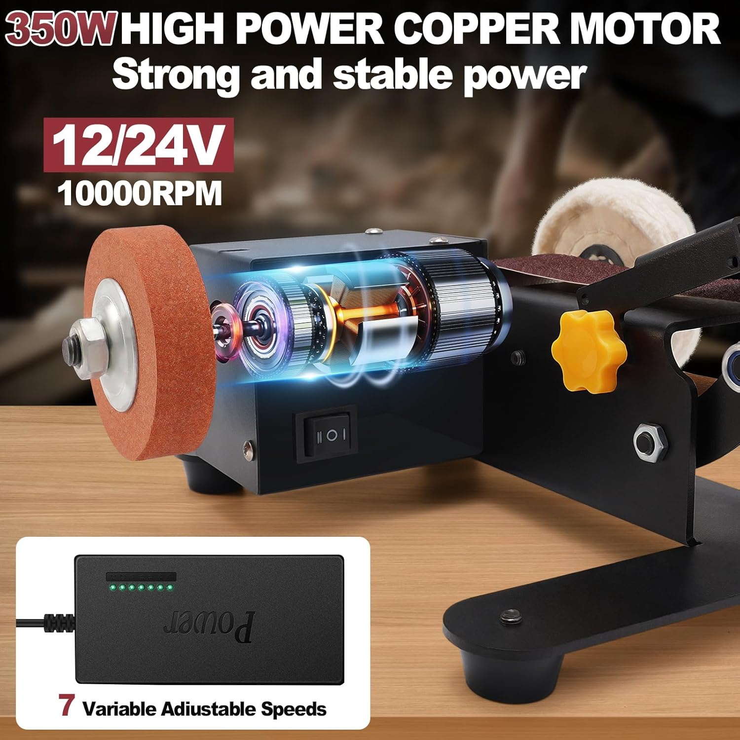 Stand Belt Sander, 350W Statio - Belt Sander Portable 리뷰 및 가격