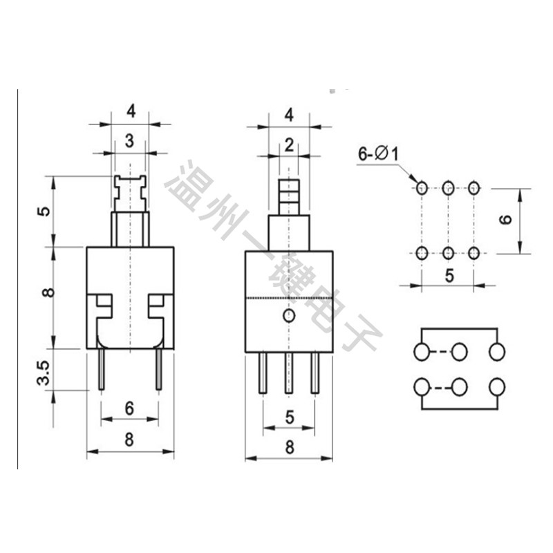 10PCS KFT-8.0A 8.0x8.0mm 6pin  - Power Tools Kft 리뷰 및 가격