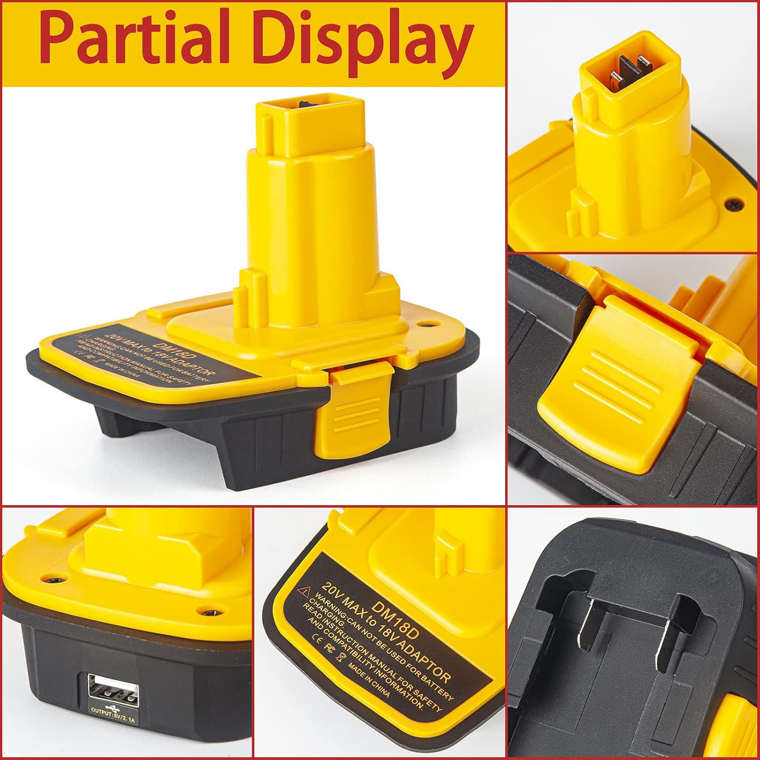 DM18D Battery Adapter with USB - Power Tools Battery Adapter 리뷰 및 가격