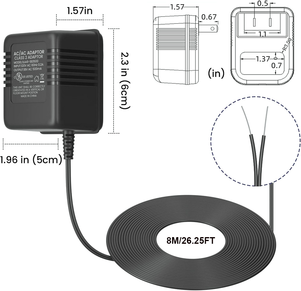 18V 500mA Doorbell Adapter, Vi - Power Tools Video 리뷰 및 가격
